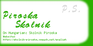 piroska skolnik business card